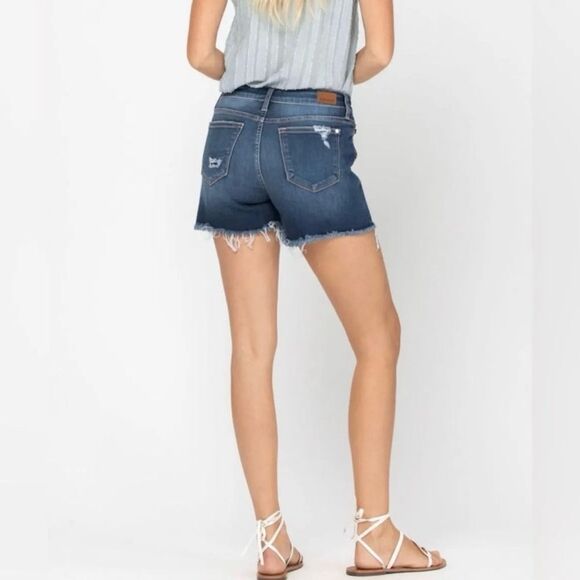 Judy Blue Patches Of Blue Denim Shorts - Picture 5 of 10